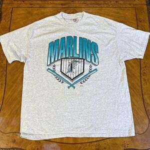 Vintage 1993 Florida Marlins Baseball T-Shirt Single Stitch USA 2X